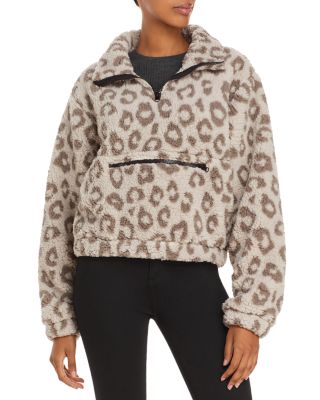 AQUA - Leopard Print Sherpa Fleece Jacket - 100% Exclusive