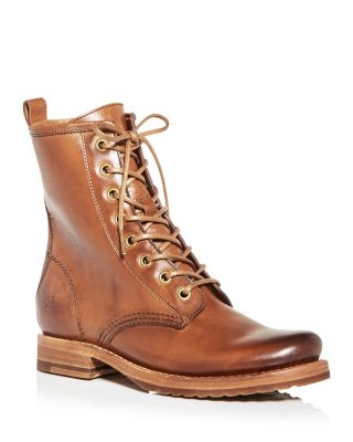 frye chocolate veronica combat boot