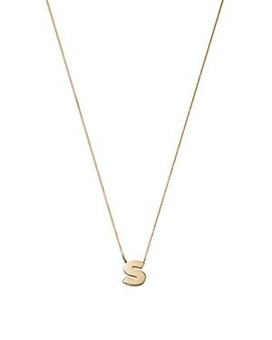 Bloomingdale's Made In Italy Initial Pendant Necklace In 14k Yellow Gold, 16 - 100% Exclusive In S