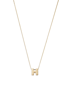 Bloomingdale's Made In Italy Initial Pendant Necklace In 14k Yellow Gold, 16 - 100% Exclusive In H