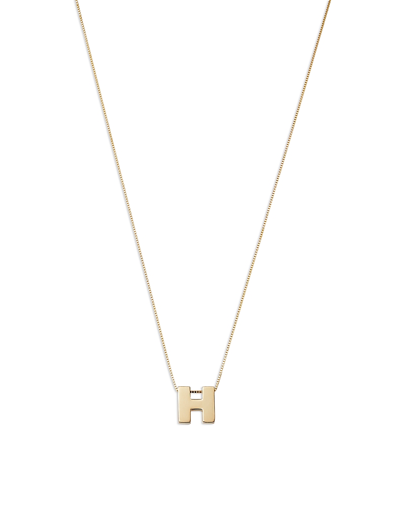 Bloomingdale's Initial Pendant Necklace In 14k Yellow Gold, 16 - Exclusive In H