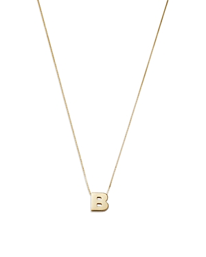 Bloomingdale's Made In Italy Initial Pendant Necklace In 14k Yellow Gold, 16 - 100% Exclusive In B