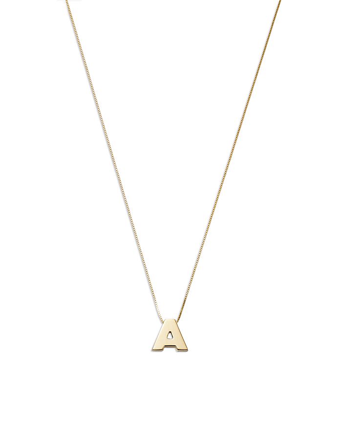 Bloomingdale's Initial A Pendant Necklace In 14k Yellow Gold, 16 - 100% Exclusive