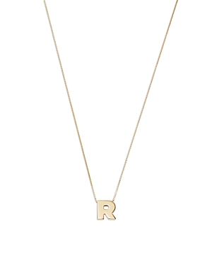 Bloomingdale's Made In Italy Initial Pendant Necklace In 14k Yellow Gold, 16 - 100% Exclusive In R