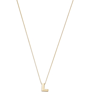 Bloomingdale's Made In Italy Initial Pendant Necklace In 14k Yellow Gold, 16 - 100% Exclusive In L