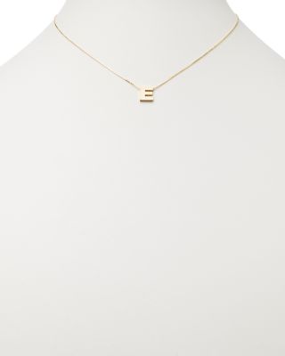 Initial Pendant Necklace in 14K Yellow Gold, 16" 
