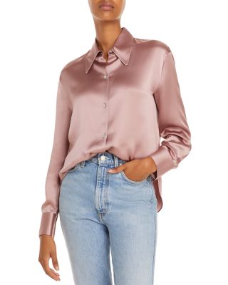 Vince - Silk Button Front Blouse