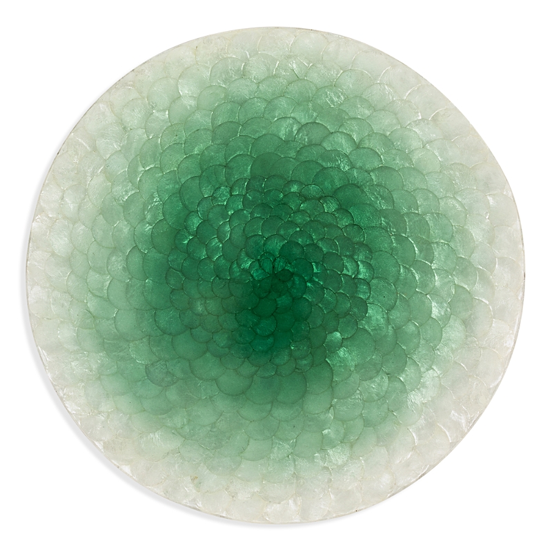 Joanna Buchanan Capiz Shell Ombre Placemat In Green