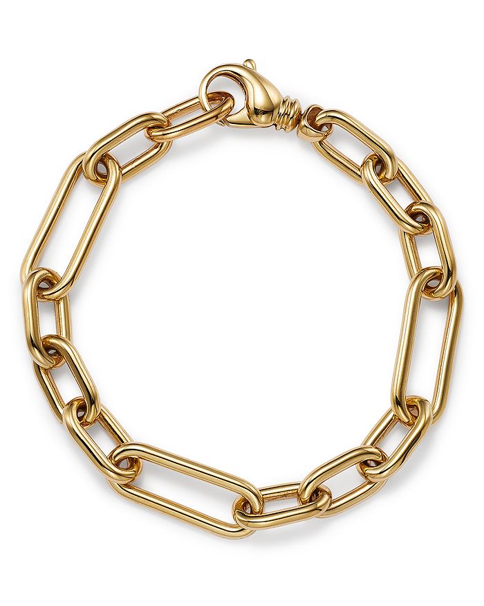 Shop Alberto Amati 14k Yellow Gold Mixed Link Chain Bracelet - 100% Exclusive