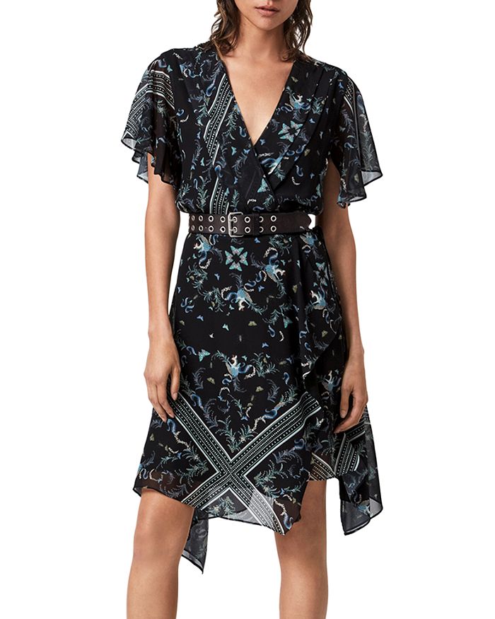 ALLSAINTS KAIYA ASSAM PRINT DRESS,WD255S