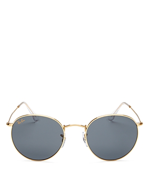 Ray Ban Ray-ban Unisex Icons Round Sunglasses, 53mm In Shiny Legend Gold