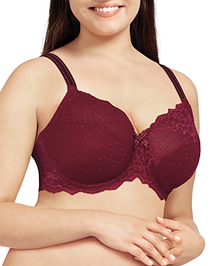 Chantelle Rive Gauche Full Coverage Unlined Bra In Red Raspberry