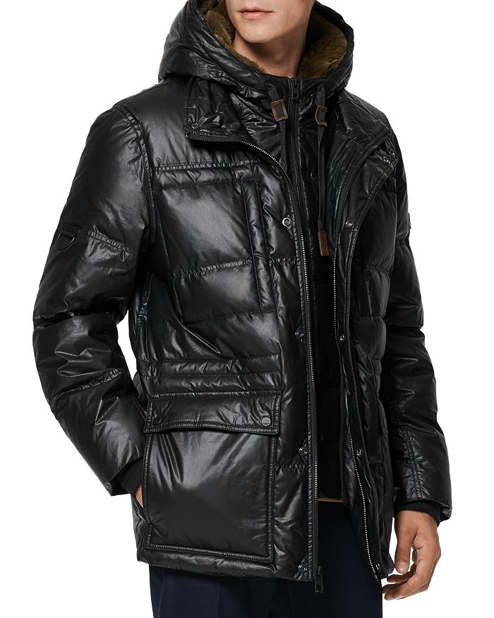 ANDREW MARC KINCAID COATED DOWN PUFFER COAT,AM0AD327
