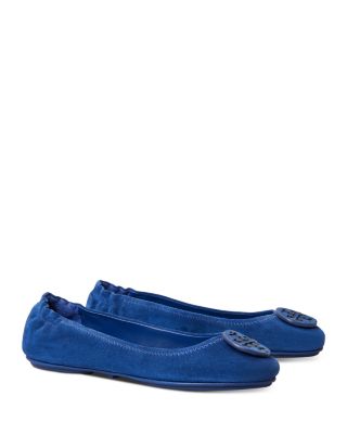 womens blue ballet flats