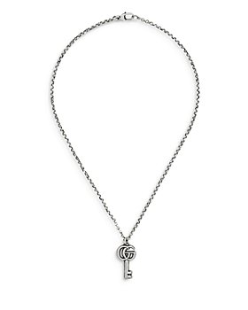 Gucci - Sterling Silver Marmont Interlocking G Key Pendant Necklace, 19.5"