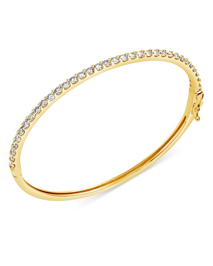 Bloomingdale's Diamond Bangle Bracelet in 14K Yellow Gold, 1.0 ct. t.w ...