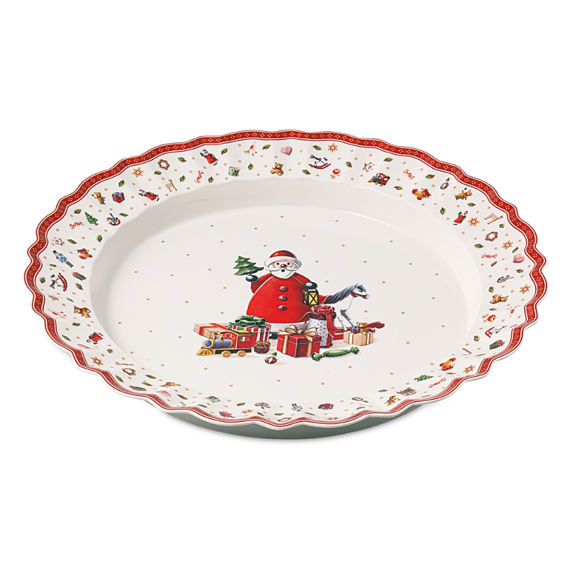 Villeroy & Boch Toys Delight Extra Large Deep Serving Platter In White/red