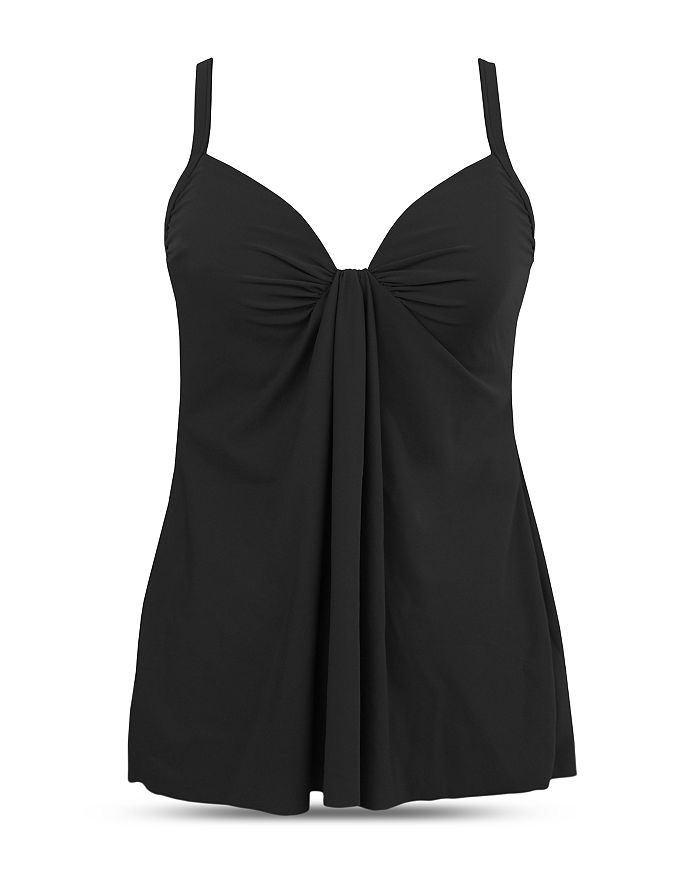 Miraclesuit So Riche Marina Underwire Tankini Top, Created For Macy's Women's Swimsuit In Black