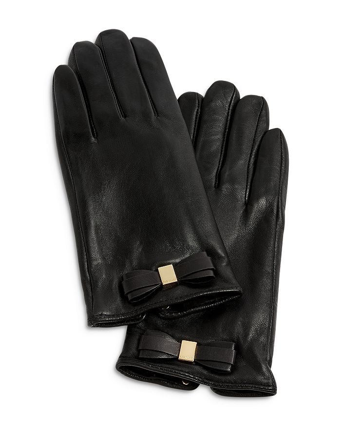 Ted Baker Bow Detail Leather Gloves | Bloomingdale's