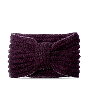 Rosie Sugden Knit Cashmere Headband In Damson