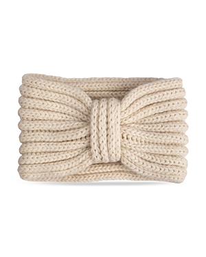 Rosie Sugden Knit Cashmere Headband In Ivory