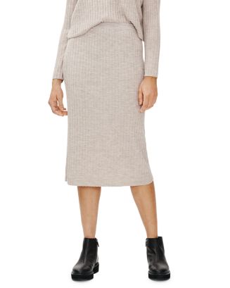 Eileen Fisher Ribbed Wool Pull On Skirt | Bloomingdale's