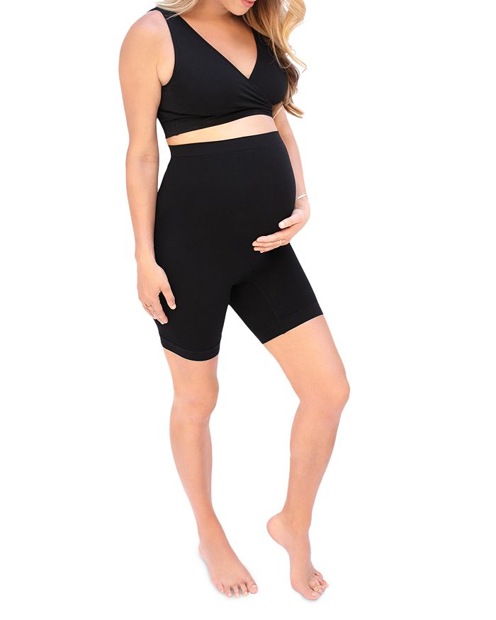 Shop Ingrid & Isabel Maternity Seamless Shapewear Shorties In Black