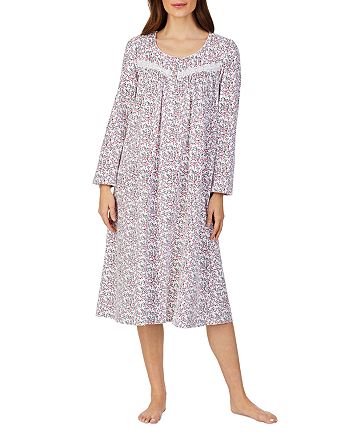 Eileen West Floral Print Cotton Nightgown | Bloomingdale's