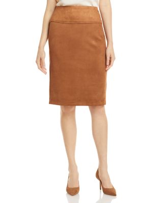 faux suede pencil skirt