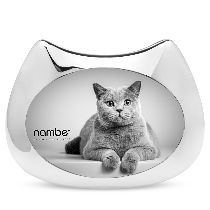 Nambe Cat Picture Frame In Silver