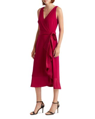 ralph lauren ruffle trim jersey dress