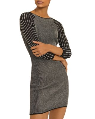 a line dress midi Bow-Detail Pleated A-Line Midi Dress in Ivory - 4