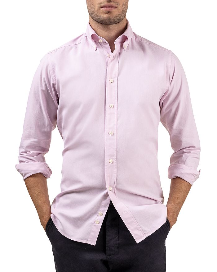 Eton Cotton Oxford Rounded Cuff Contemporary Fit Casual Shirt ...