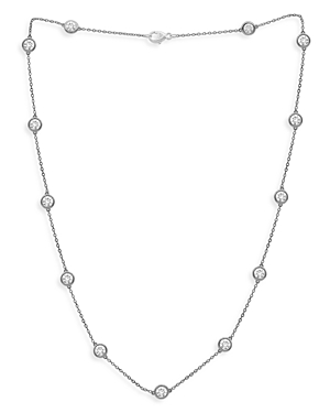 Bloomingdale's Diamond Bezel Station Necklace In 14k White Gold, 4.0 Ct. T.w. - 100% Exclusive