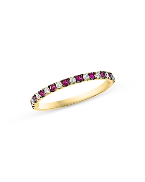 Bloomingdale's Ruby & Diamond Stacking Ring in 14K Yellow Gold - 100% Exclusive