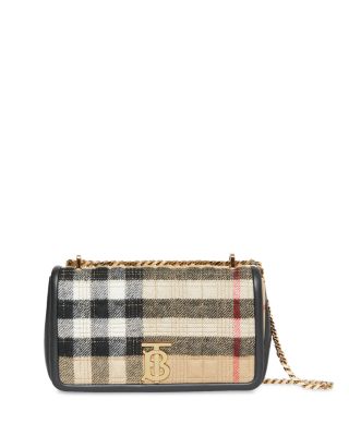 Burberry Lola Small Check Cashmere Runway Bag | Bloomingdale's