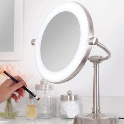 Lexington Customizable Sunlight LED Lighted Vanity Mirror, 10X/1X Magnification