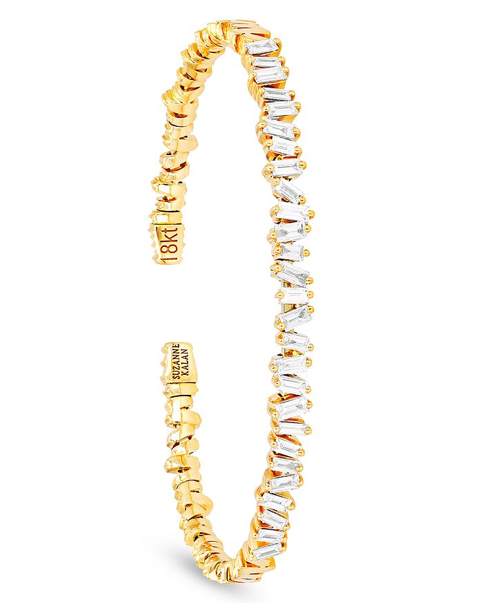 Shop Suzanne Kalan 18k Yellow Gold Diamond Fireworks Flexible Bangle Bracelet In White/yellow Gold