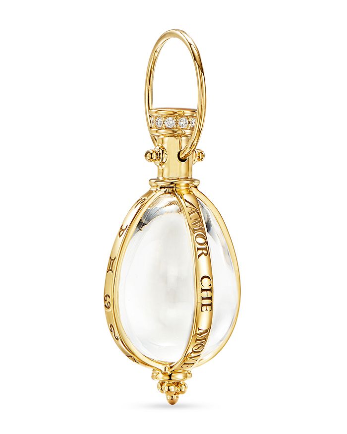 Shop Temple St Clair 18k Yellow Gold Celestial Astrid Crystal & Diamond Amulet Pendant