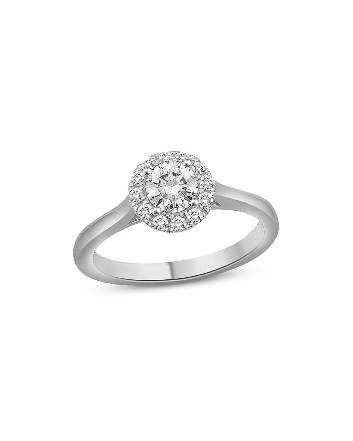 Bloomingdale's - Diamond Halo Engagement Ring in 14K White Gold, 0.75 ct. t.w. - 100% Exclusive