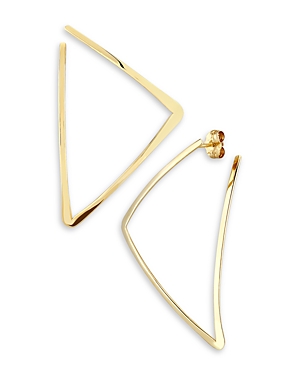 Bloomingdale's Triangle Offset Hoop Earrings in 14K Yellow Gold - 100% Exclusive