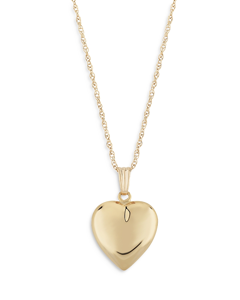 Bloomingdale's Fine Collection Heart Pendant Necklace in 14K Yellow Gold, 18