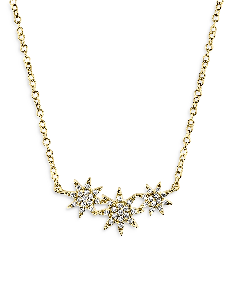 Moon & Meadow Diamond Star Pendant Necklace In 14k Yellow Gold, 0.09 Ct. T. W. - Exclusive In Gold