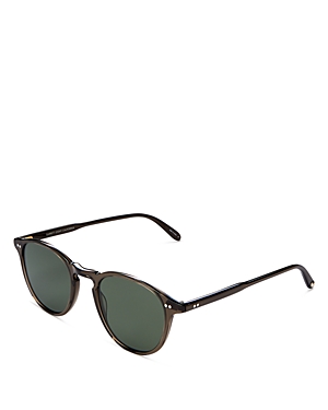 Garrett Leight Round Sunglasses, 46mm In Black/black Solid