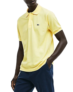 Shop Lacoste Classic Cotton Pique Fashion Polo Shirt In Pale Yellow