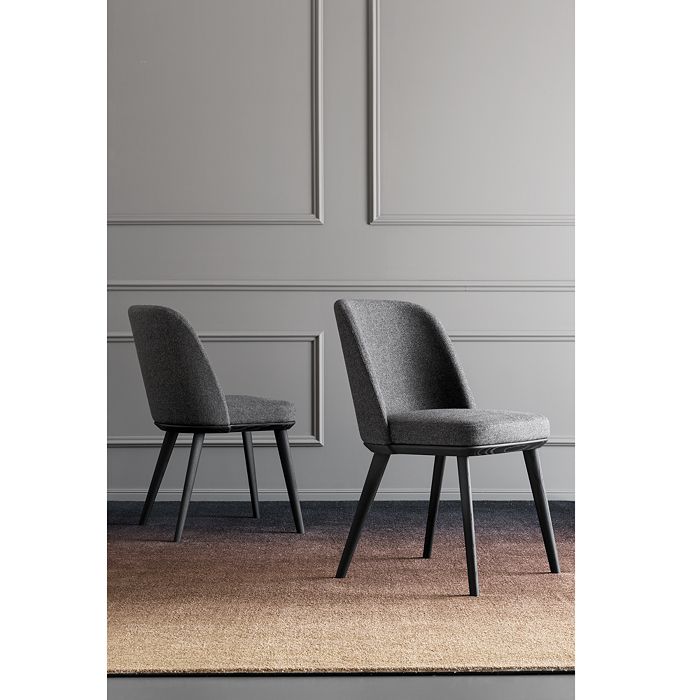 Calligaris Foyer Dining Chair In Ash Grey/matte Black