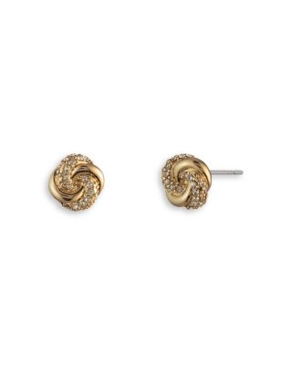 Pave Knot Stud Earrings