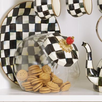 Courtly Check Cookie Jar