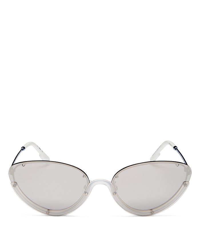 Kenzo Unisex Cat Eye Sunglasses, 62mm In Shiny Light Blue/smoke Mirror