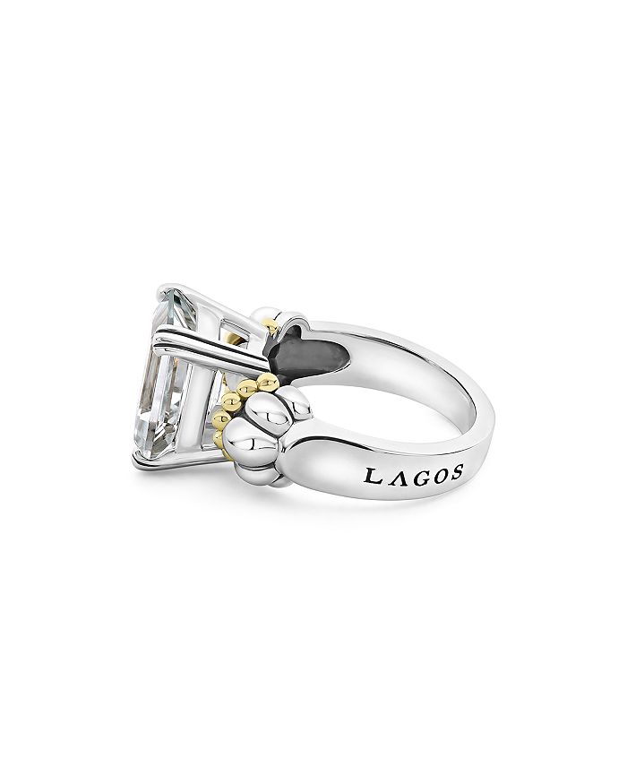 Shop Lagos Sterling Silver & 18k Yellow Gold Glacier White Topaz Ring